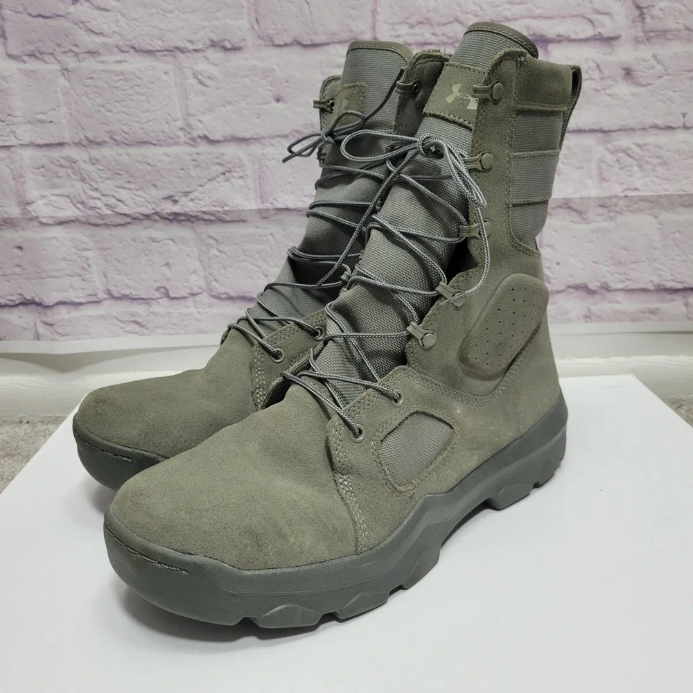 Under Armour FNP Tactical Military Boots Mens 14 Sage Green‎ PLUSfoam®